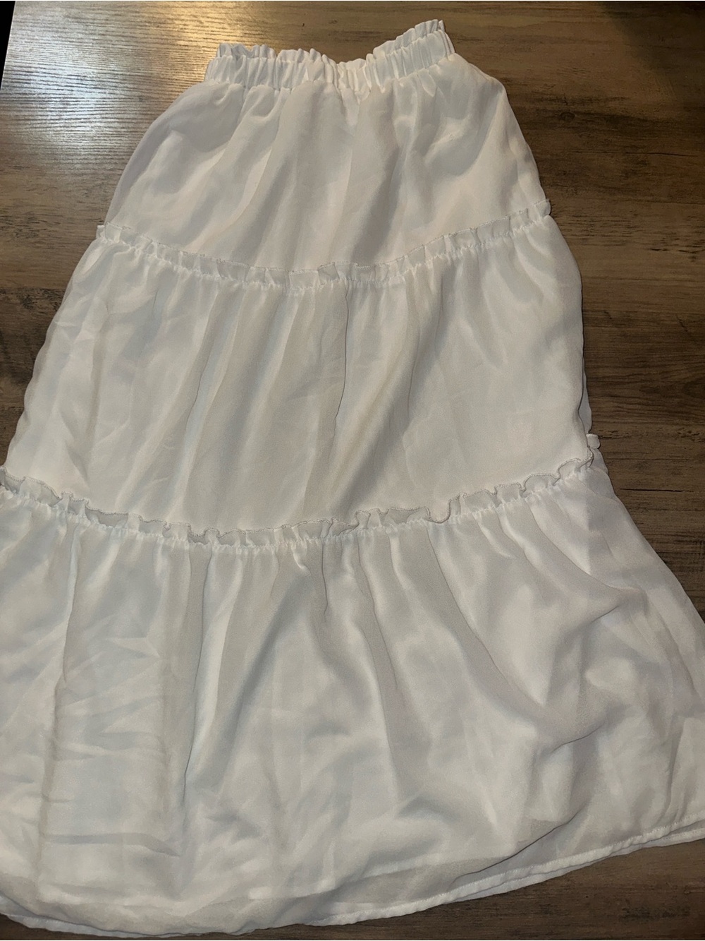 SHEIN White Tiered Maxi Skirt - Ruffled Layers